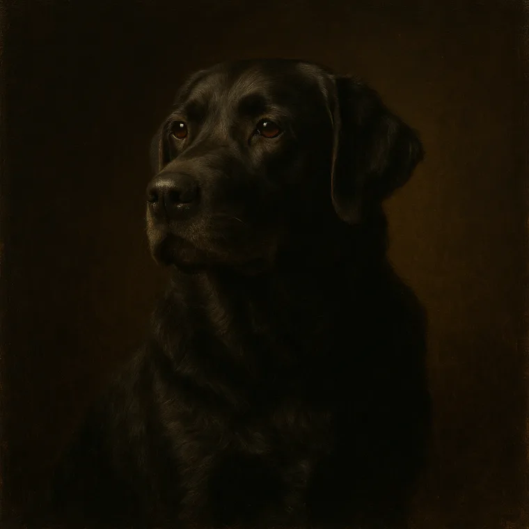 A Labrador — in oil